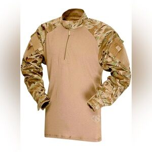 NEW Tan and Camouflage Tactical Shirt Men’s XLL